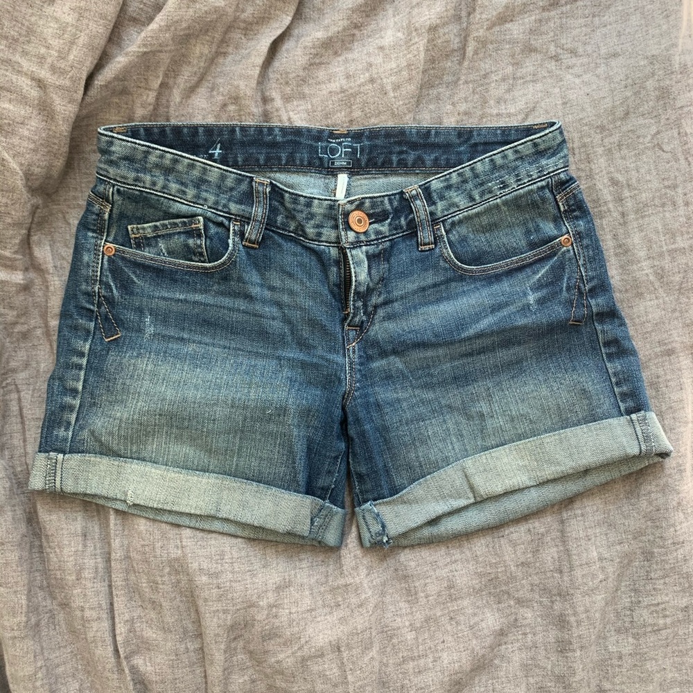 Loft denim cuffed shorts